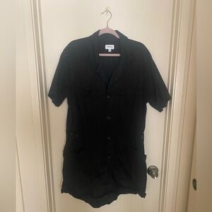 pistola Black Collared Short Romper